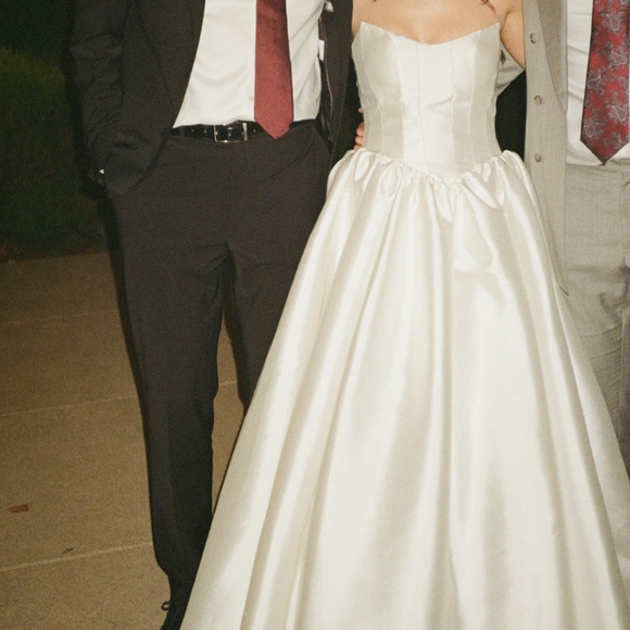 Wedding Dress + Cathedral Veil - Picture 1 of 3